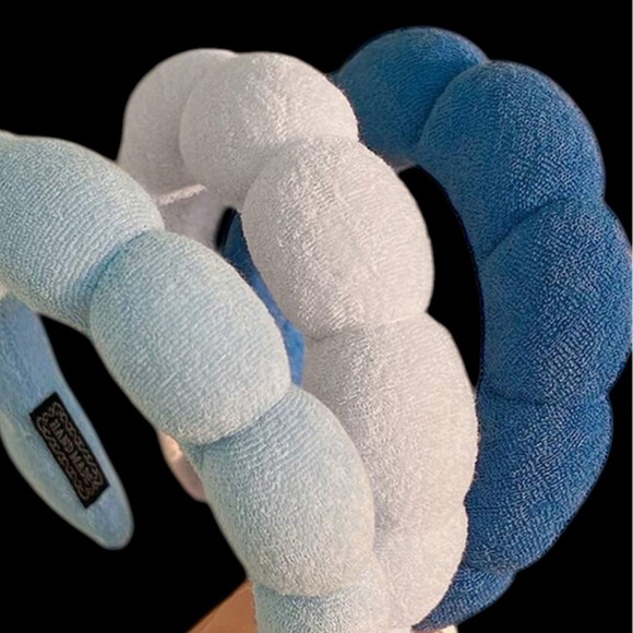 3pcs Women's Thick Fuzzy headbands light blue/ brown combo 3 pack NTW - Picture 15 of 16